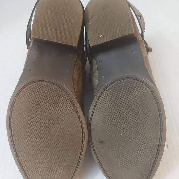 Rampage Tetruss Brown Criss Cross Strap Ankle Zip Booties 7 Festival Bikercore - Picture 6 of 8